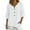 White, variant on Womens Cotton Linen Tops 3/4 Sleeve V Neck Button Down Henley Shirts for Women Casual Loose Summer Vacation Beach Blouse
