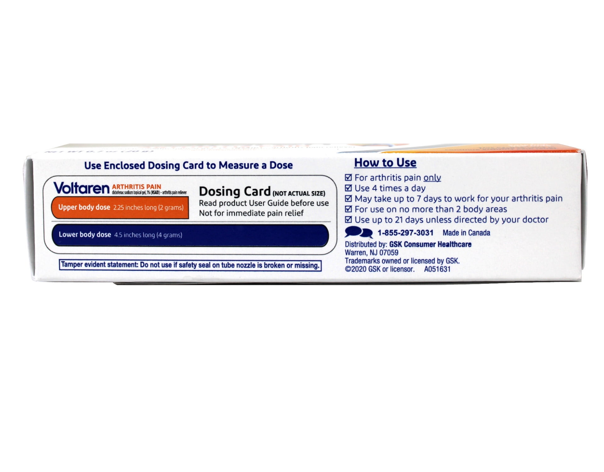 Voltaren Topical Gel 1%, Arthritis Pain Relief, Travel Size 0.7 Ounce - 2 Pack