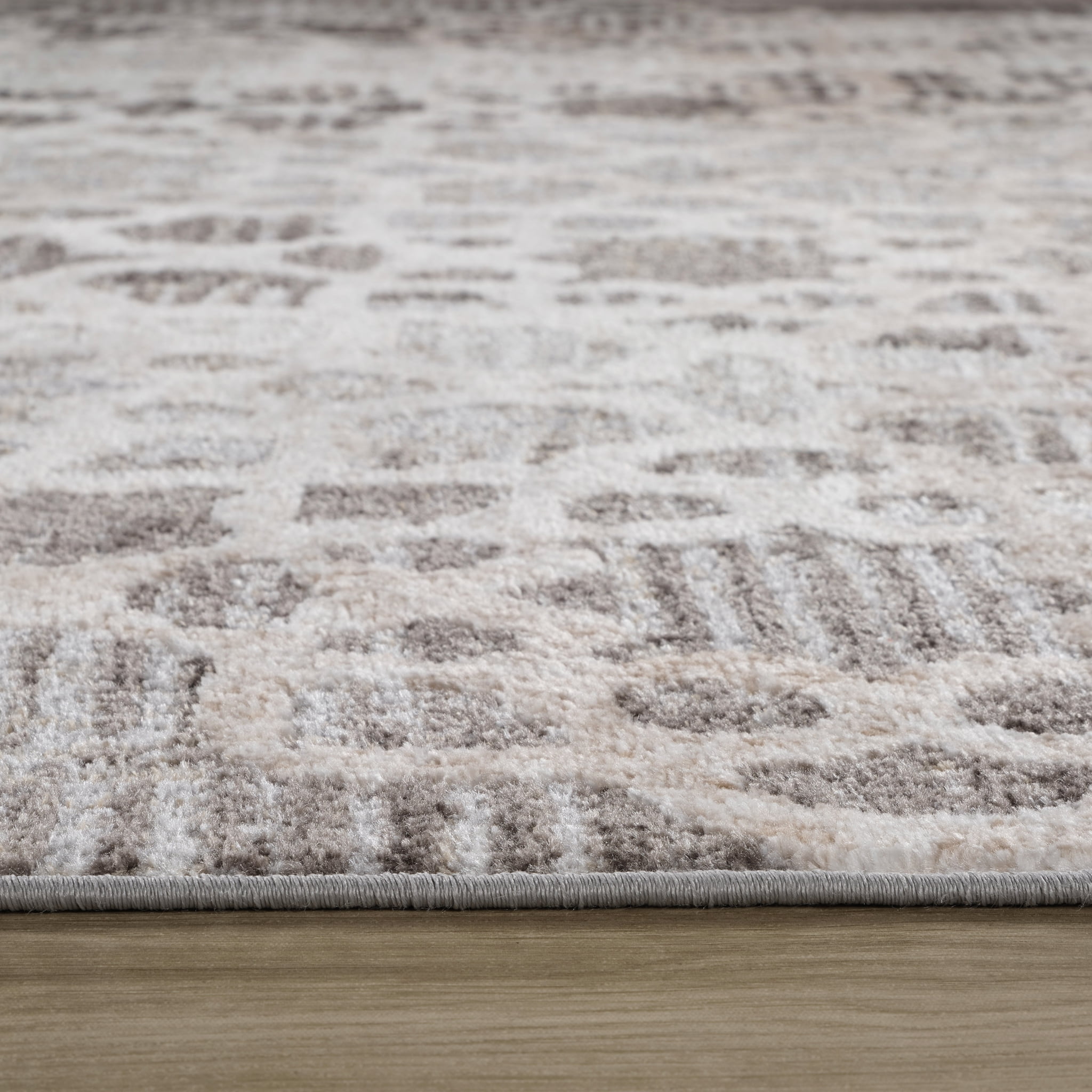 Tapis d'interieur abstrait Rug Branch Cadence, marron beige, moderne - Salon, chambre, salle a manger et cuisine