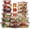 Cherry Red, variant on 35 Pc Set Glass Food Storage Containers with Lids - Meal Prep Airtight Bento Boxes 100% Leak Proof (15 lids,15 glass & 5 Plastic Sauce/Dip Containers)