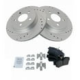 thumbnail image 4 of TRQ Rear Performance Brake Pad & Rotor Kit Brake Pads Brake Rotors Set Ceramic Vented Premium G-Coated Fits Select 1994-2004 Ford Mustang, 4 of 4