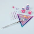thumbnail image 3 of Make It Real: Mystic Crystal 9 Piece Makeup Kit - Sparkle Head To Toe, Rings-Eyes-Lips-Nails, Pink & Purple Water-Based Nail Polish, You Are Magic, Take-Anywhere Cosmetic Set, Kids Ages 8+, 3 of 7