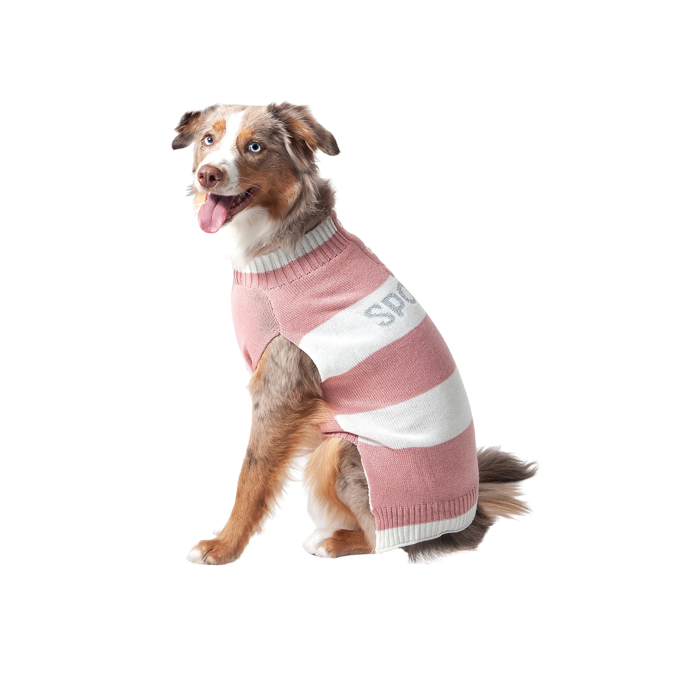 Vibrant Life Winter Dog Clothes Spoiled Pink Sweater, Extra Large