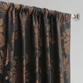 thumbnail image 4 of Magdelena Black & Cognac Designer Damask Curtain (1 Panel), Magdelena Black & Cognac, 50W X 84L, 4 of 6