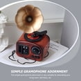 thumbnail image 4 of BRIGHTFUFU 1Pcs Centre de Table Décoratif Gramophone Rouge Foncé à Ressort, 4 of 7
