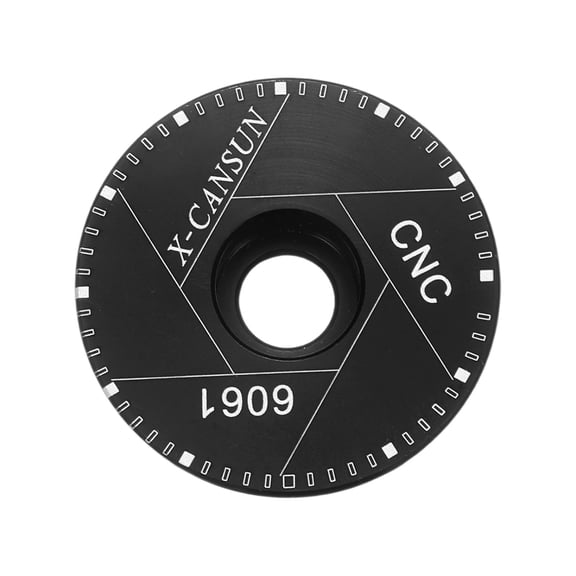 1 1/4" OD Bicycle Headset Stem Top Cap Aluminum Alloy Cycling Headset Cover Stem for Mountain Bike Road Bike MTB, Black