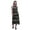 Black, variant on Bimba Bird Causal Long Backless Halter Neck Dress Women Printed Beach Dress-Large