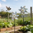 thumbnail image 6 of 10 Pack Reflective Pinwheels for Yard and Garden,Scare Birds Away for Garden Decor,Bird Scare Devices Deterrent to Scare Birds,Keep Birds Away (Assembly Required), 6 of 8