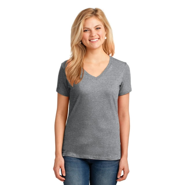 Port & Company ® Ladies Core Cotton V-Neck Tee. Lpc54v L Athletic Heather