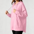 thumbnail image 4 of Paiwinds Women's Oversized Sweatshirts Cozy Hooded Long Sleeve Pullover with Drawstring and Front Pocket Casual Relaxed Fit Side Vent Tunic Tops, 4 of 6