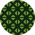 thumbnail image 1 of Ahgly Company Machine Washable Indoor Round Transitional Dark Lime Green Area Rugs, 3' Round, 1 of 7