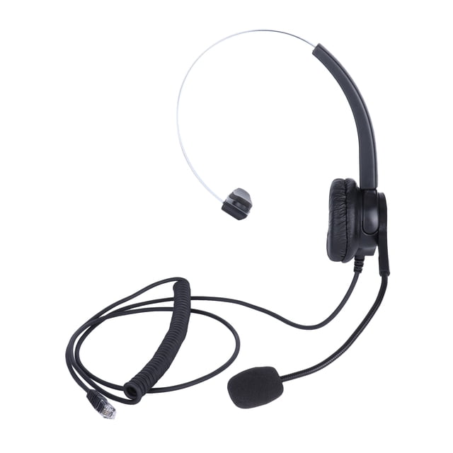 DEWIN VH500‑RJ9 Telephone Headset Adjustable Headphone with Noise Cancelling Microphone