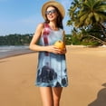 thumbnail image 3 of Disketp Lighthouse in a Stormy Sea para Vestido sin Mangas para Mujeres, Vestidos de Verano para Mujeres, Casual y Holgado para la Playa, 3 of 7