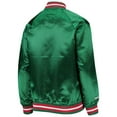 thumbnail image 4 of Youth Mitchell & Ness Green Milwaukee Bucks Hardwood Classics Satin Raglan Full-Snap Jacket, 4 of 4