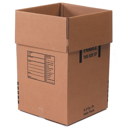Box Partners Dish Pack Boxes 18" x 18" x 28" Kraft 5/Bundle 181828DISH