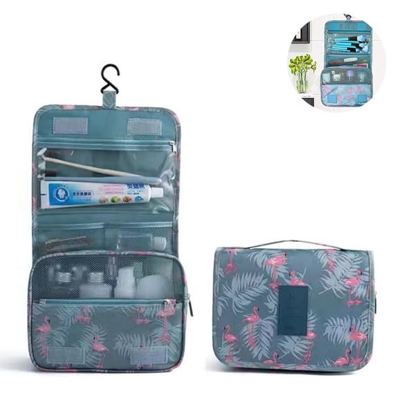 1 pcs Hanging Toiletry Bag - Large Cosmetic Makeup Travel Organizer for Men & Women with Sturdy Hook