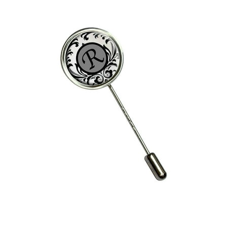 Shell Stick Pin - Letter R Formal Fancy Stick Pin