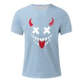 thumbnail image 4 of Blusas y camisas de manga corta y cuello redondo para hombre. Blusas/camisetas de manga corta con cuello redondo y estampado de Halloween para hombre. Blusa para hombre., 4 of 4