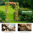 thumbnail image 3 of Topbuy 84.5" Outdoor Wood Arbor Natural Finish Arch Trellis Pergola Lattice, 3 of 10