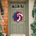 thumbnail image 5 of Nkmbld 250th Anniversary Patriotic Wreath, Red White Blue Flower Wreath Patriotic Floral Wreath for Independence Day Memorial Day Flag Day Decor, 5 of 8