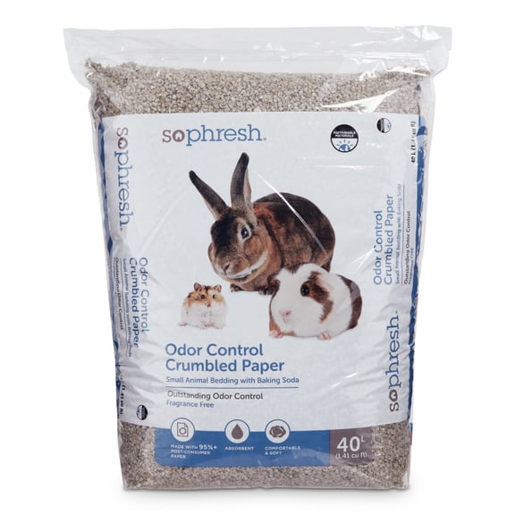 So Phresh Crumbled Paper Small Animal Bedding 40 Liter