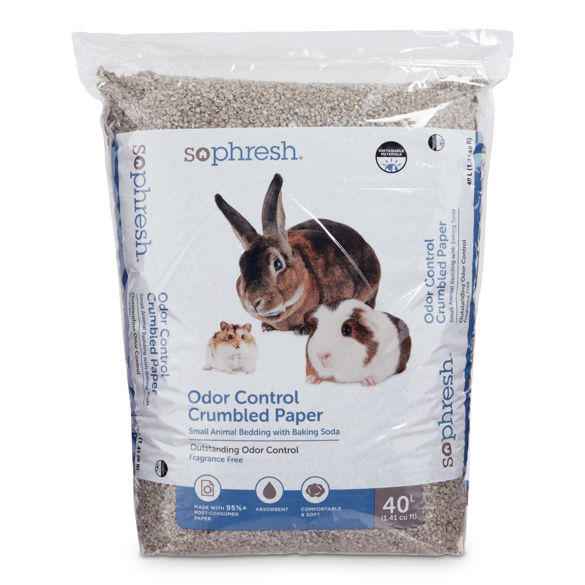 So Phresh Crumbled Paper Small Animal Bedding 40 Liter
