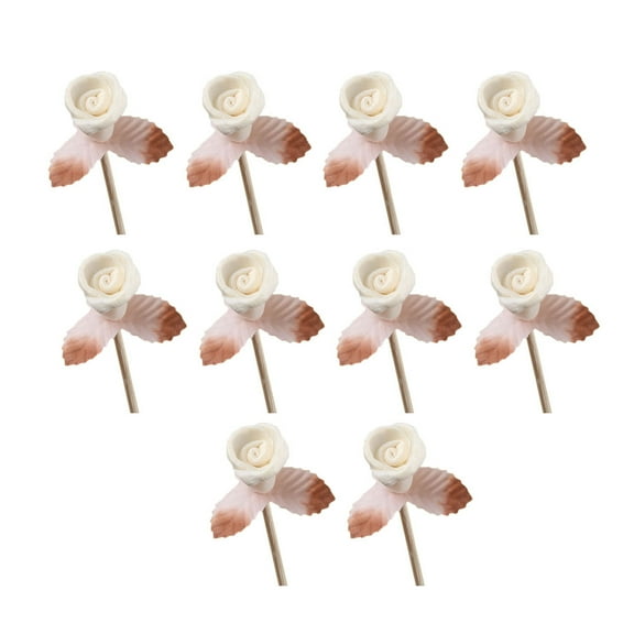 10pcs Rose Flower Rattan Essential Oil Diffuser Sticks