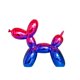 thumbnail image 1 of Estatua de resina con forma de globo metálico para perro, 20 cm, rojo a azul, 1 of 1