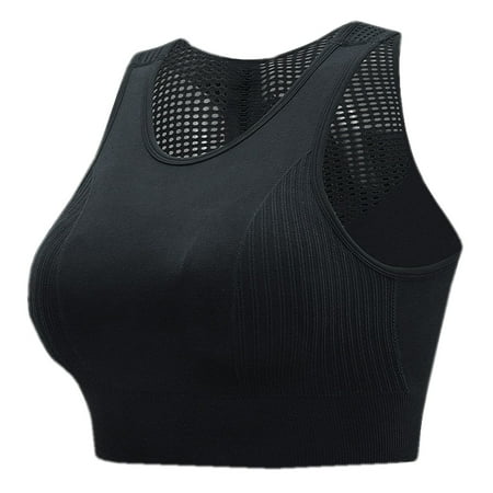 Xiaoxatg Women s Large Sports Underwear Vest Hollow Gathered Yoga Fitness Bra Top Blouse Bra Sports