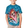 thumbnail image 2 of The Powerpuff Girls Kids Short Sleeve Tee Shirt Novelty Crewneck T-Shirts Unisex Summer Blouse Tops for Boys Girls 150CM, 2 of 8