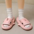 thumbnail image 4 of Shark Sandals with Thick Sole and Deep Heel Non-Slip Beach Slippers for Men and Women Fashion Summer Shower Shoes, 4 of 5