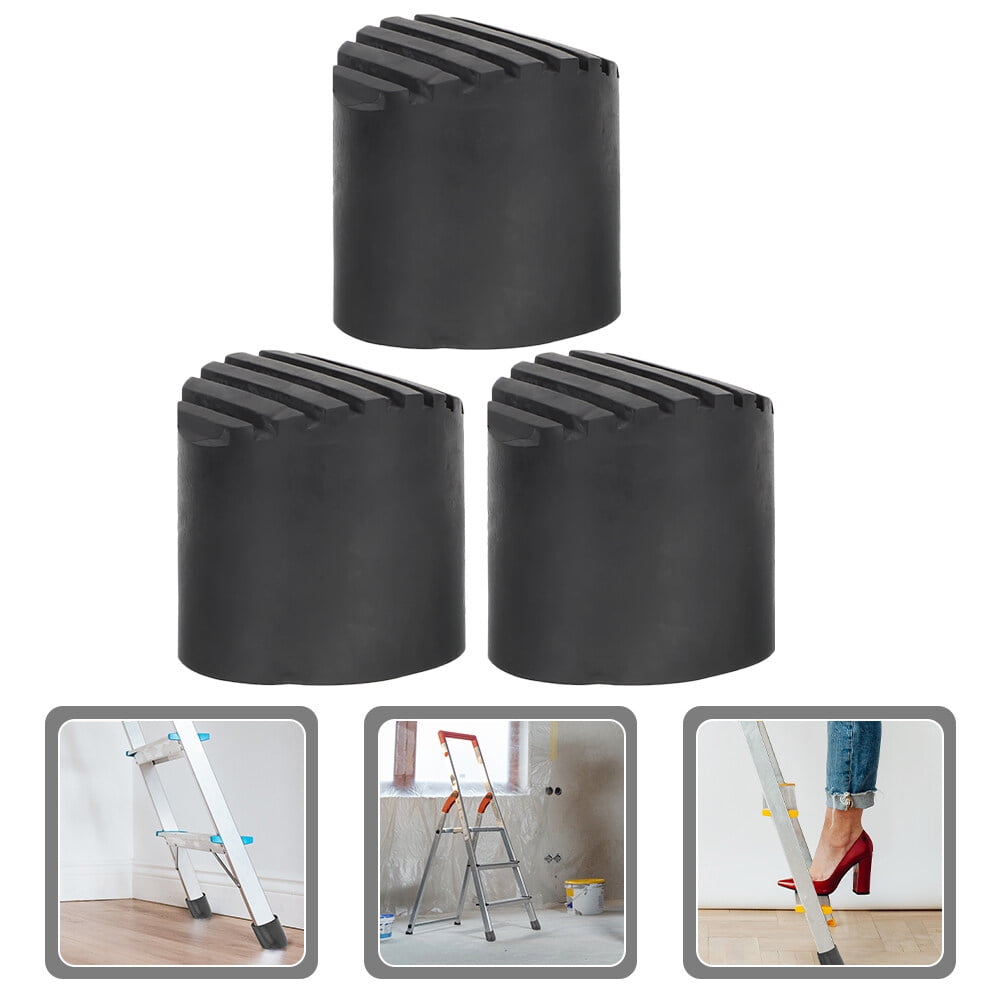 3pcs Telescoping Ladder Non Slip Feet Rubber Replacement Step Ladder Feet Foot Mat