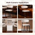 thumbnail image 2 of JERBOR Counter Height Bar Stools Set of 6, Upholstered Counter Stools Modern Barstools with Metal Legs for Kitchen Island Dining Room, Black, 2 of 8