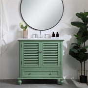 Elegant Lighting VF30536VM Rhodes 36 Free Standing Single Basin Vanity Set - Vintage Mint