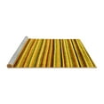 thumbnail image 2 of Ahgly Company Machine Washable Indoor Round Abstract Yellow Modern Area Rugs, 7' Round, 2 of 4