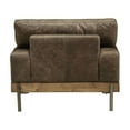 thumbnail image 3 of ACME Silchester Leather Accent Chair in Oak and Distress Chocolate, 3 of 3