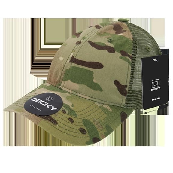 6305-MC-MC-OL Relaxed Low Crown Trucker Cap - Multicam & Olive