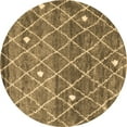 thumbnail image 1 of Ahgly Company Indoor Round Trellis Brown Modern Area Rugs, 4' Round, 1 of 4