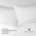thumbnail image 5 of Sweet Home Collection 1500 Series Bed Sheets - Extra Soft Microfiber Deep Pocket Sheet Set - White, Split King, 5 of 6