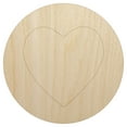 thumbnail image 1 of Heart in Circle Wood Shape Unfinished Piece Cutout Craft DIY Projects - 6.25 Inch Size - 1/8 Inch Thick, 1 of 7