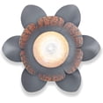 thumbnail image 4 of Luces solares para exteriores, elegante farol solar de vidrio agrietado, metal gris resistente al agua, LED blanco cálido, crea un ambiente para jardín, patio y decoración de césped, 4 of 6