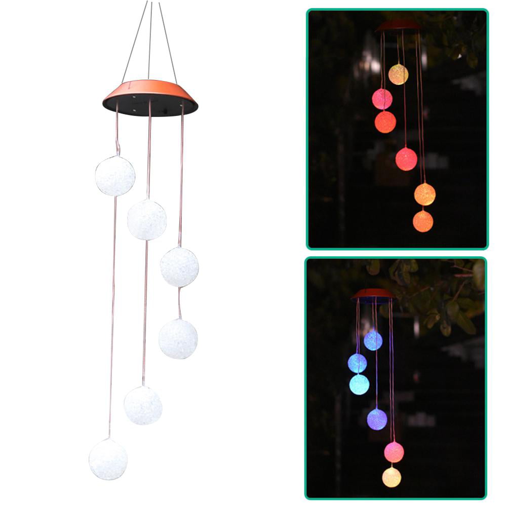 Solar LED Garden Wind Chimes outdoor Colour Changing Xmas large Hanging Lights 