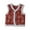 Red, variant on Girl Vest Coat Fleece Quilted Chinese New Year Kids Outfits Traditional Tang Tank Tops Toddler Traditional Sleeveless Tang Jacket (Red, 3-4 Years)