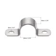 thumbnail image 2 of Uxcell 20mm(0.8") 304 Stainless Steel 2 Holes Rigid Pipe Strap Tension Tube Clamp 2 Pack, 2 of 5