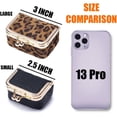thumbnail image 3 of Mini Leather Jewelry Box for Women, Portable Vintage Leather Coin Purse, Jewelry Case with Kiss Lock, Mini Travel Ring Box for Earring Ring Necklace (Large-Leopard Print-Blue), 3 of 14