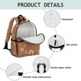 thumbnail image 4 of Daisy Pioneer Flower Brown Pattern Cute School Backpack Bag for School with Padded Back and Adjustable Shoulder Straps 15.25"x11.5"x5.25", 4 of 5
