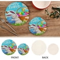 thumbnail image 4 of GZHJMY Easter Eggs and Cute Bunny Trivet Pot Holder, Round Woven Potholders Set 2PCS-Braided - Coasters - Table Mats 407 for Kitchen Pans Bowl Teapot, 4 of 7