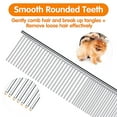 thumbnail image 3 of Pet Steel Grooming Tool Poodle Finishing Butter Comb 7 1/2-inch L Silver Dog Combs with Rounded Ends Stainless Steel Teeth, Cat Comb for Removing Tangles and Knots, 3 of 8