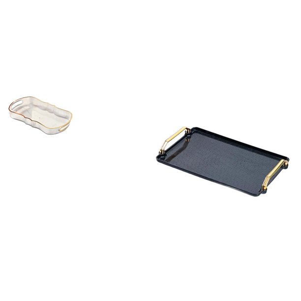 Bandeja de almacenamiento,Bandeja rectangular para servir frutas y postres de cocina,Bandeja decorativa organizadora multifunción para el hogar,Bandeja para servir,Bandeja para servir con asas