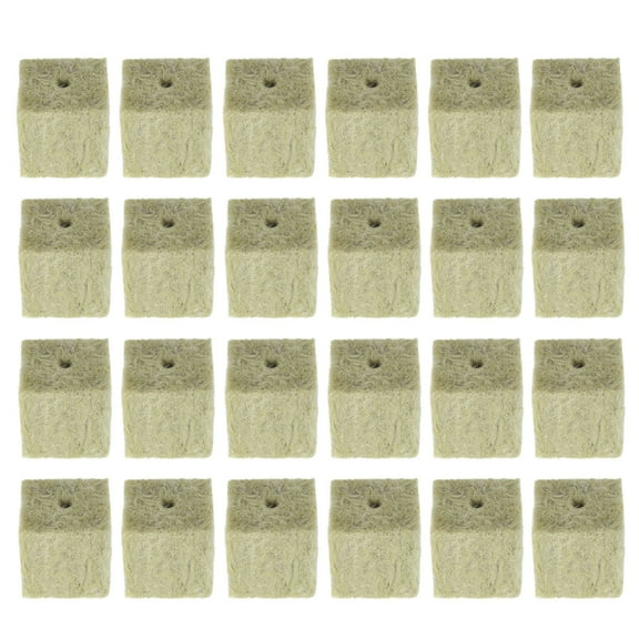 Ghojet 24PCS/50PCS Stonewool Grow Cubes Starter Sheets,1 Inch/1.5 Inch Rockwool Grow Cubes, For Plant Growing, Great For Rooting, Cuttings, Clone Plants, Germination Start Seeds